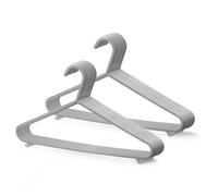 KEPLIN Adult Plastic Coat Hangers - Strong Clothes Hangers for Clothes Rail & Closet, Clothing Hanger with Suit Pants Trouser Bar and Clips, Space Saving