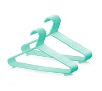 KEPLIN Adult Plastic Coat Hangers - Strong Clothes Hangers for Clothes Rail & Closet, Clothing Hanger with Suit Pants Trouser Bar and Clips, Space Saving