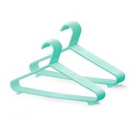 KEPLIN Adult Plastic Coat Hangers - Strong Clothes Hangers for Clothes Rail & Closet, Clothing Hanger with Suit Pants Trouser Bar and Clips, Space Saving