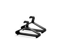 KEPLIN Black Adult Strong Plastic Coat Hangers, 25 Pack