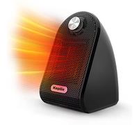 KEPLIN Black Ceramic Desk Heater, 500W Low Energy Consumption Heater for Home & Office, Mini Portable Plug-in Electric Heater, Adjustable Th