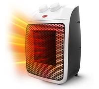 KEPLIN Ceramic Electric Fan Heater - White I 2000W Low Energy Consumption Space Heater I 2 Heat Modes, Tip-Over & Overheating Protection, Adjustable Thermostat I Mini Portable Heater for Home & Office