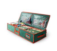 Keplin Christmas Tree & Wrapping Paper Storage Bag, Decoration Storage with Carry Straps, Tree Bags, Gift Wrap Organizer, Tags & Ribbons Holder (Wrapping Paper Bag)