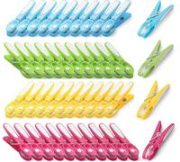 KEPLIN Clothes Pegs for Washing Line - 48 Pack (Multicolour), Washing Line Pegs with Metal Spring for Strong Grip, Washing Pegs Designed to Avoid Marks, UV Resistant Plastic for Indoor & Outdoor