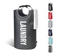 Keplin Collapsible Large Laundry Basket - 82 L, Foldable Hamper Basket in Dark Grey Keplin Dark Grey Large