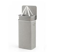 Keplin Collapsible Slim Laundry Basket With Lid & Removable Liner With Handles 55L Space Saving Clothes Sorter 39X22X67Cm, Grey