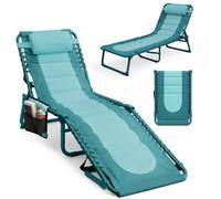 Keplin Colour Block Version Of Foldable 600D Oxford Fabric Sun Lounger, 70X56X15Cm, 110Kg, Teal