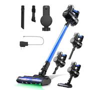 KEPLIN Cordless Vacuum Cleaner - Speed Suction - Easy Reach Bendable Wand - LED Display - Stick Hoover - Pet Hair - Carpet & Hard Floor Clean (250W)- 1 Year Warranty