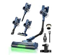 KEPLIN Cordless Vacuum Cleaner - Speed Suction - Easy Reach Bendable Wand - LED Display - Stick Hoover - Pet Hair - Carpet & Hard Floor Clean (350W)- 1 Year Warranty