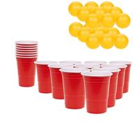 KEPLIN Cup and Ball Set of 36, Drinking Games for Adults- Reusable Plastic Cups Balls Set, Ping Pong Balls Party Games, Portable Tabletop Kit for Parties, Birthday Gathering For Indoor and Outdoor
