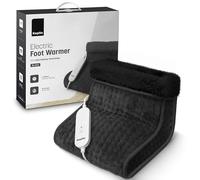 KEPLIN Electric Foot Warmer - 4 Adjustable Temperature Settings, 90-Min Auto Shut-Off Timer, Overheat & Overcurrent Protection, Soft Fleece Lining, Washable Inner Sleeves (32x28x26cm) (Black, 1 Pack)