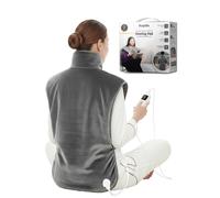 Keplin Electric Heating Pad for Back & Shoulder, 9 Heat Settings, 60x30cm in Grey | Size: Double Keplin Grey Double