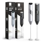 Keplin Electric Milk Frother Handheld, Electric Milk Foam Maker, Black/silver, 2 Pack