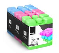 KEPLIN Freezer Blocks - Reusable Ice Pack Cooler for Lunch boxes, Travel, Picnic, and Outdoor Activities | Ice Boxes Maintains Cool Temperature for food and Drinks for hours | Multicolour (6 Pack)