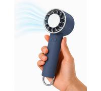 KEPLIN Handheld Cooling Fan, 3 Speed Portable Fan with 2000mAh Rechargeable Battery, 8000 RPM Quiet USB Mini Fan, 3-in-1 Handheld Desktop Wearable Fan, 1 Year Warranty, Midnight Blue