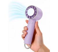 KEPLIN Handheld Cooling Fan, 3 Speed Portable Fan with 2000mAh Rechargeable Battery, 8000 RPM Quiet USB Mini Fan, 3-in-1 Handheld Desktop Wearable Fan, 1 Year Warranty, Lavender