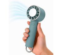 KEPLIN Handheld Cooling Fan, 3 Speed Portable Fan with 2000mAh Rechargeable Battery, Air Cooling Mode, 8000 RPM Quiet USB Mini Fan, 3-in-1 Handheld Desktop Wearable Fan, 1 Year Warranty, Ocean Haze
