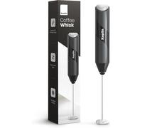 Keplin Handheld Milk Frother - Stainless Steel Electric Whisk - Portable Battery-Operated Coffee Frother for Lattes, Matcha, Protein Shakes - Ergonomic, Compact, Easy to Clean (Battery Not Included)