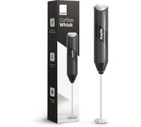 Keplin Handheld Milk Frother ,stainless Steel Electric Whisk , Black, 1 Pack