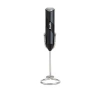 Keplin Handheld Milk Frother with Stand - Stainless Steel Electric Whisk - Portable Battery-Operated Coffee Frother for Lattes, Matcha, Protein Shakes - Ergonomic, Compact, Easy to Clean