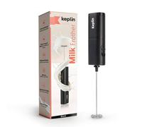 Keplin Handheld Stainless Steel Slim Electric Milk Frother, Ergonomic Portable Battery-Power For Coffee, Protein Shakes, Black