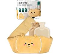 Keplin Hot Water Bottle Belt With Plush Waist Cover - 2L (Cream, Lama)
