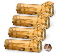 Keplin Humane Mouse Trap Safe No Kill Design, Child & Pet Friendly, Easy To Clean,reusable Rodent Trap For Indoors Metal Reinf