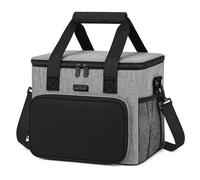 KEPLIN Insulated Cooler Bag 8.5L Waterproof & Leak Resistant with Shoulder Strap, Side & Front Pockets Portable Lunch Box for Picnic, Camping, Beach, Travel, Large Capacity & Durable (26 x 17 x 21 cm)