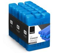 Keplin Large Freezer Blocks For Cooler Bags, Reusable Ice Packs For Lunch Box, Travel, Picnic, Blue, 6 Pack