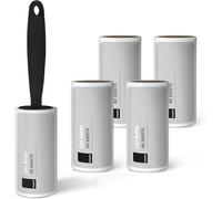 Keplin Lint Roller, 5 Sticky Replacement Heads With 1 Handle, Total 400 Easy Peel Sheets, Quickly Removes Animal Fur, Cat & Dog