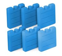 Keplin Mini Freezer Blocks For Cooler Bags, Reusable Ice Packs For Lunch Box, Travel, Picnic, Blue, 6 Pack