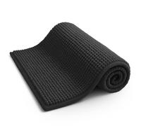 Keplin Non-Slip Microfibre Bath & Toilet Mat, Soft & Comfortable, 40x60cm in Black | Size: 40 cm x 60 cm Keplin Black 40 cm x 60 cm