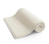 Keplin Non-Slip Microfibre Bath & Toilet Mat, Soft & Comfortable, 40x60cm in Cream | Size: 40 cm x 60 cm Keplin Cream 40 cm x 60 cm