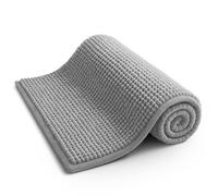 Keplin Non-Slip Microfibre Bath & Toilet Mat, Soft & Comfortable, 40x60cm in Light Grey | Size: 40 cm x 60 cm Keplin Light Grey 40 cm x 60 cm