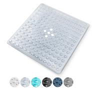 Keplin Non-Slip Rubber 54X54Cm Shower Mat, 200 Suction Cups, Bpa, Latex Free, Machine Washable, Clear