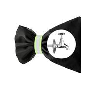 Keplin Outdoor Tap Cover with Reflective Strip - Frost Protection for Winter, Waterproof 210D Oxford Insulated Jacket with Cotton Padding, Fits Most Standard Garden Taps, 22x16cm Black, 1 Pack