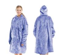 Keplin Oversized Blanket Hoodie - Thermal, Soft & Comfortable Throw Hoodie Blanket with Sherpa Lining, Large Pocket & Elasticated Cuff Sleeves - One Size Fits All, Perfect Gift - Regular (152x86x82cm)