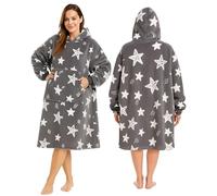 KEPLIN Oversized Blanket Hoodie - Ultra Soft Fleece & Sherpa Lined Wearable Hoodie Blanket with Large Pocket and Elasticated Cuffs - One Size Fits Most for Lounging, Travel, Camping & Home Comfort