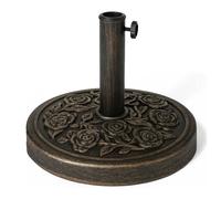 Keplin Parasol Base Stand 20kg, Umbrella Holder for Garden - Fits 45mm Pole in Bronze Keplin Bronze