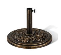 Keplin Parasol Base Stand 9kg, Umbrella Holder for Garden - Fits 45mm Pole in Bronze Keplin Bronze