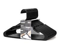 KEPLIN Plastic Clothes Hangers 25 Pack - Slim Durable Coat Hangers with Shoulder Grooves, Space Saving Closet Organiser for Shirts, T-Shirts, Blouses & Everyday Clothing - 39cm wide