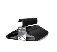 KEPLIN Plastic Clothes Hangers 50 Pack - Slim Durable Coat Hangers with Shoulder Grooves, Space Saving Closet Organiser for Shirts, T-Shirts, Blouses & Everyday Clothing - 39cm wide