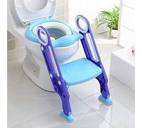 KEPLIN Potty Toilet Seat Adjustable Baby Toddler Kid Toilet Trainer with Step Stool Ladder for Boy and Girl (Purple)