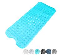 KEPLIN Premium Non-Slip Bath Mat - 200 Suction Cups, BPA, Latex Free, Mildew Resistant, Machine Washable - Safe, Durable & Comfortable for Shower Runner & Bathroom Tubs Extra Long (40x100cm) - Blue