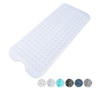 KEPLIN Premium Non-Slip Bath Mat - 200 Suction Cups, BPA, Latex Free, Mildew Resistant, Machine Washable - Safe, Durable & Comfortable for Shower Runner & Bathroom Tubs Extra Long (40x100cm) - Clear
