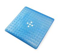 KEPLIN Premium Non-Slip Shower Mat - 164 Suction Cups, BPA & Latex Free, Mildew Resistant, Machine Washable - Safe, Durable & Comfortable for Shower Floors & Stalls (Blue, Small (54 x 54cm))