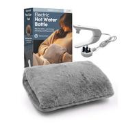 Keplin Rechargeable Electric Hot Water Bottle - Auto-Shut Off, Fast Heating Heat Pad, Back Pain Relief, Rechargeable Hand Warmers & Heating Pad, Small Hot Water Bottle, 1 Year Warranty, Grey