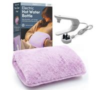 Keplin Rechargeable Electric Hot Water Bottle, Fast Heating Pad, Auto Shut-Off, Back Pain Relief Hand Warmer, 1Yr Warranty, Lilac