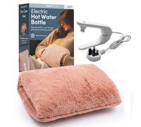 Keplin Rechargeable Electric Hot Water Bottle, Fast Heating Pad, Auto Shut-Off, Back Pain Relief Hand Warmer, 1Yr Warranty, Blush
