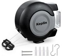 Keplin Retractable Washing Line - 30M Outdoor Clothesline, Wall Mountable And Heavy Duty Laundry Airer (30 Metres)